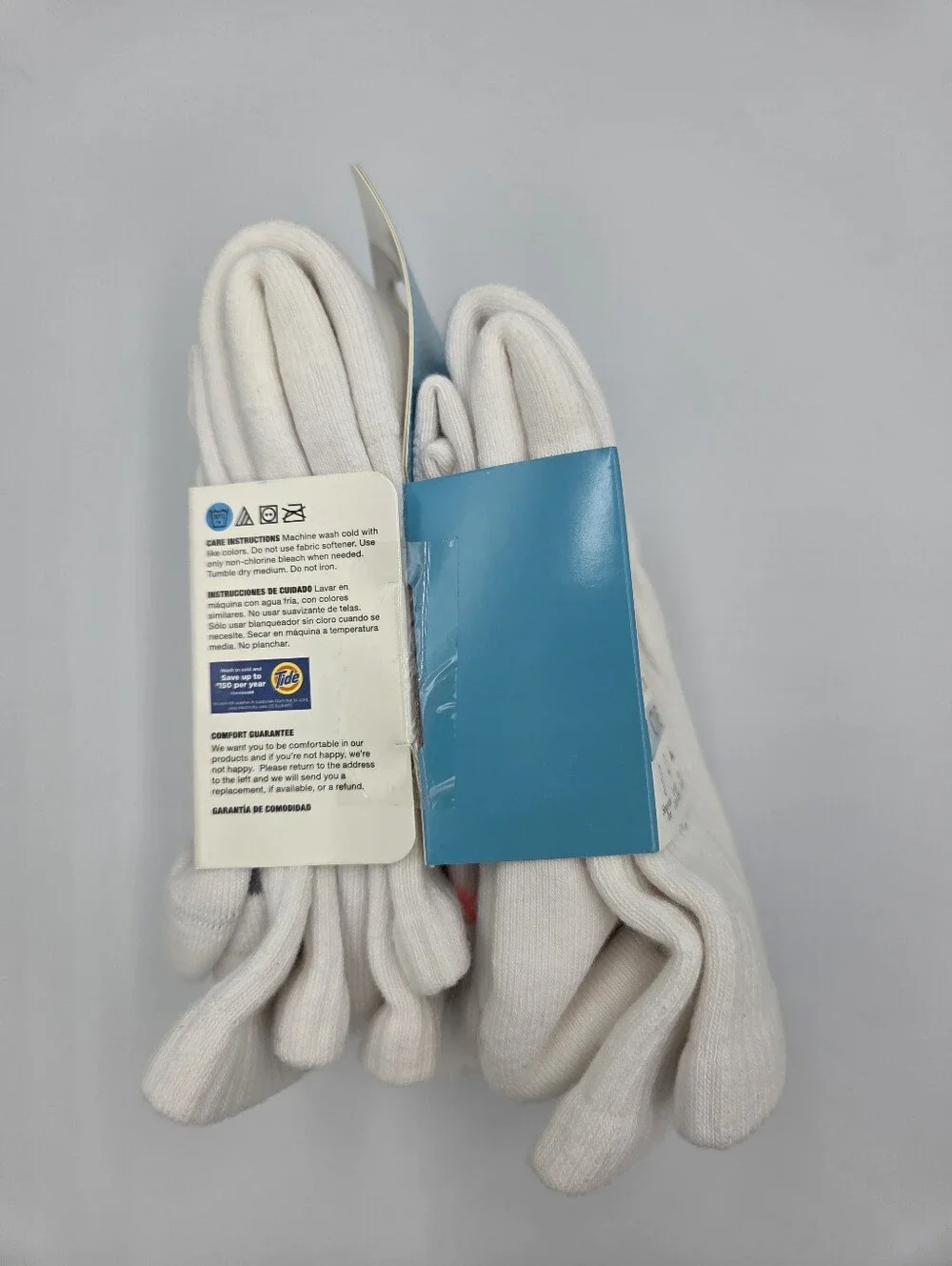 Hanes Womens White Crew Absolute Athletic Socks 4-Pack Shoe Size 5-9 Nwt